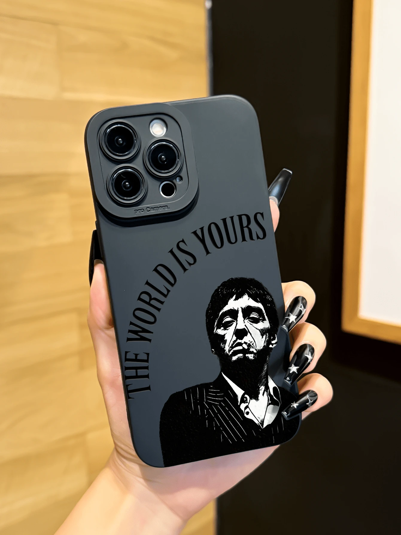 Unique Pattern Phone Case Compatible With Apple 17 Pro Max/Air, 11/12/13/14 Plus, XR/7/8 Plus/15 Pro Max, Series - Black - View 1