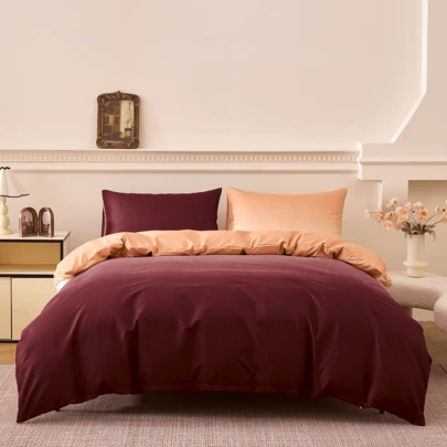 3pcs Gradient Duvet Cover Set, Polyester Zipper Duvet Cover & Pillowcases, Soft & Breathable Bedding Set For All Seasons - Includes 2 Pillowcases & 1 Duvet Cover (No Filler), Holiday Gift