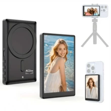 Tangle-Free Live Streaming Equipment Magnetic Vlog Selfie Monitor High Definition Display Rechargeable 3.6V Dual Power (Battery/USB) Compatible With IOS And Android Phones With Remote Control Wireless Rear Camera Monitor Suitable For Live Streaming Content Creation Selfie Video Recording Camera Mother's Day Birthday - Multicolor - View 12