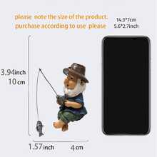Hand-Painted Resin Dwarf Fisherman Decorative Figurine, Suitable For Outdoor Garden, Micro Landscape, Potted Plants, Aquarium, Desktop, Indoor And Outdoor Decor - A - View 8
