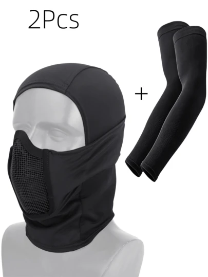 2 Pieces Set - Shared Ski Mask Gloves And Windproof Mask, Suitable For Outdoor Activities Such As Skiing, Hiking, Cycling, And Rock Climbing