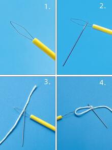 10pcs Portable Long Handle Threading Tool Set, Bright Yellow Quick Threading Sewing Tool, Needle Threading, Sewing Machine Threading, Suitable For Embroidery, Hand Sewing, Clothing Repair, Outdoor DIY Crafts - Threader - View 6