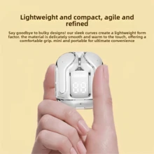 透明无线蓝牙耳机入耳式降噪通话游戏耳机智能显示屏触控立体声耳机 - 查看 9