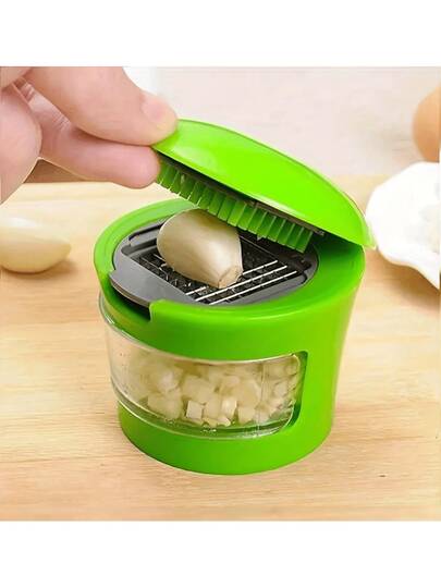 Meoky 1pc Heavy Duty Stainless Steel Garlic Press And Meat Grinder - Multipurpose Kitchen Tool For Mincing, Slicing And Shredding - Suitable For Home, Restaurant And Food Truck Use