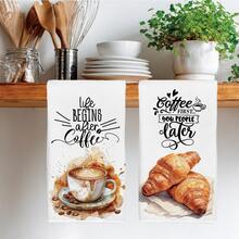 2 chiếc khăn lau bếp họa tiết bánh sừng bò tối giản, chất liệu polyester mềm mại, thích hợp trang trí nhà bếp, lau dọn, trang trí tiệc tùng, đồ dùng thiết yếu cho nhà bếp và phòng tắm, trang trí nhà cửa, quà tặng tân gia. - Nhiều màu - Xem 2