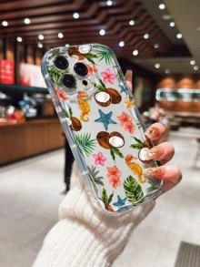 Vacation Style Anti-Drop Protective Case Compatible With Apple 14 Pro Max, 13/12/11/Pro Max, 15 Pro Max, XR/XS Max/XS, Soft 7/8, Wave Edge 16/16 Pro Max, 13 Pro Max, 17/17 Air/17 Pro Max, 12 Mini, Fashionable Gift For Men And Women - Multicolor - View 3