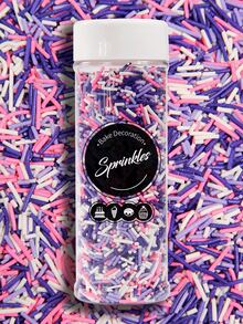 彩虹糖屑蛋糕装饰套装，逼真装饰，适用于冰淇淋、纸杯蛋糕、甜甜圈、松露巧克力、马卡龙、华夫饼、棒棒糖、翻糖和甜点桌 | 生日、婚礼、圣诞节、情人节DIY派对用品，仅供装饰 - 彩色 - 查看 6