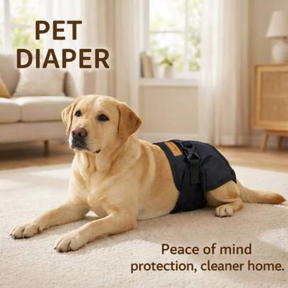 Dog Physiological Pants, Adjustable Snap Closure, Post-Surgery & Menstrual Care, Secure Wear To Prevent Mess