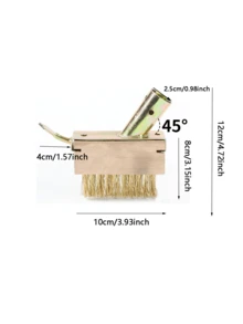 1pc/2pcs Long Handle Cleaning Brush, Suitable For Patio, Tile And Driveway Cleaning - Patio Cleaning Tool With Angled Steel Wire Bristles To Remove Weeds And Moss Buildup - Multicolor - View 4