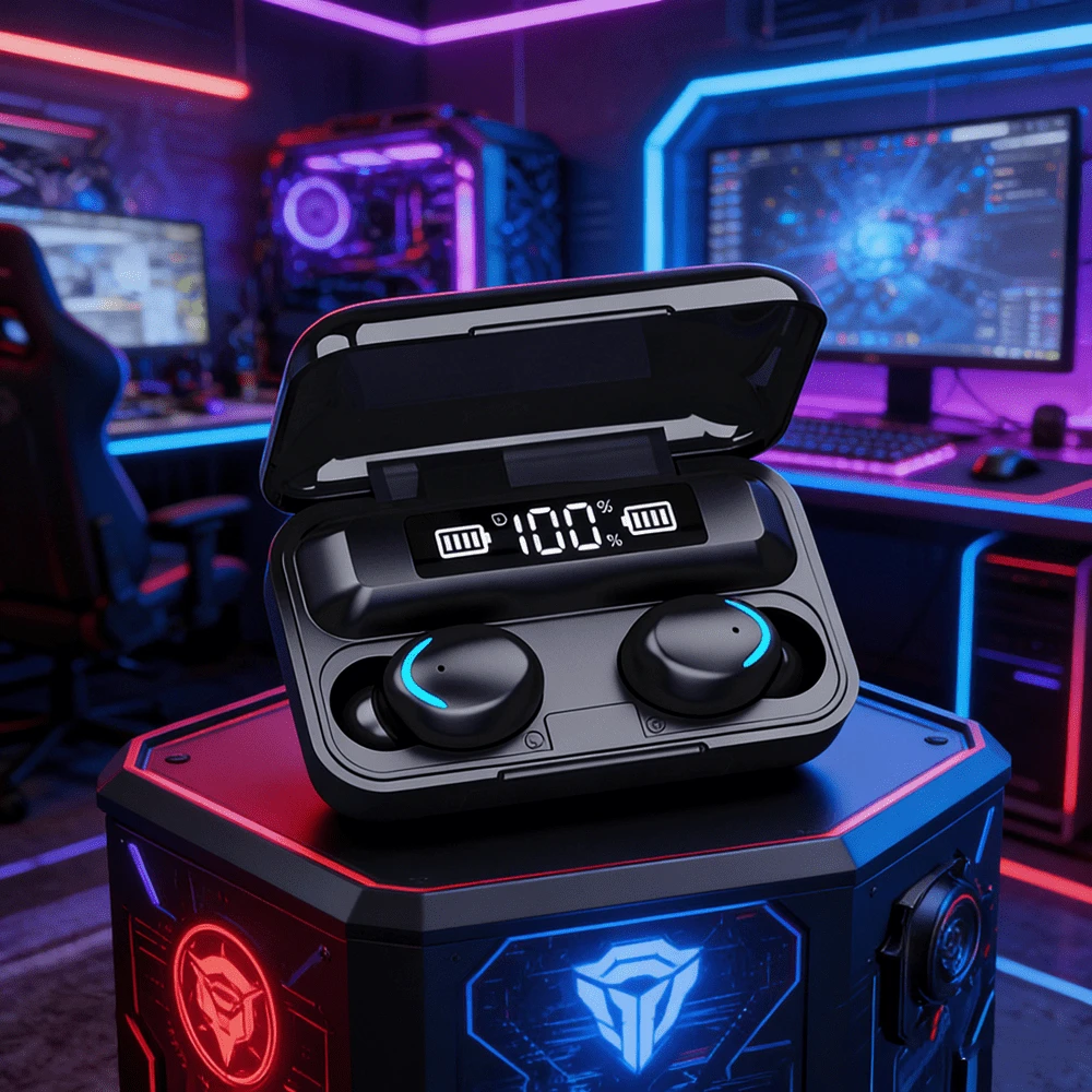 新款F9蓝牙耳机 9D立体声高低音运动耳机 免提触控TWS无线耳塞式耳机 - 查看 1