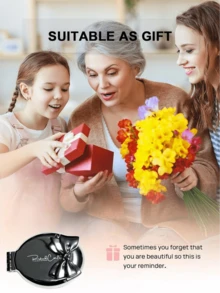 4支装INS风折叠梳带镜套装，电镀蝴蝶结装饰迷你发梳，二合一便携式气垫梳兼化妆镜，可折叠口袋式发梳，方便打造柔顺造型并按摩头皮，轻巧便携，内置镜子，适合手提包、学校和办公室使用，可爱美妆配件，适合女性和女孩，情人节、生日、旅行必备。 - 彩色 - 查看 12