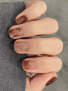 Tiras de gel de uñas semi curadas, 20 piezas de envoltorios de calidad de salón de larga duración, pegatinas de gel de uñas de fácil aplicación y remoción con luz UV - Granate - Ver 5