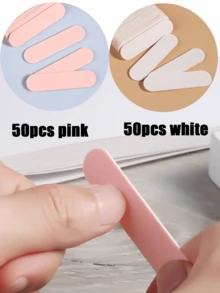 Dũa móng tay mini hai mặt, độ nhám 180/240, màu hồng và trắng, dụng cụ đánh bóng móng dùng một lần, dụng cụ làm móng. - Nhiều màu - Xem 6