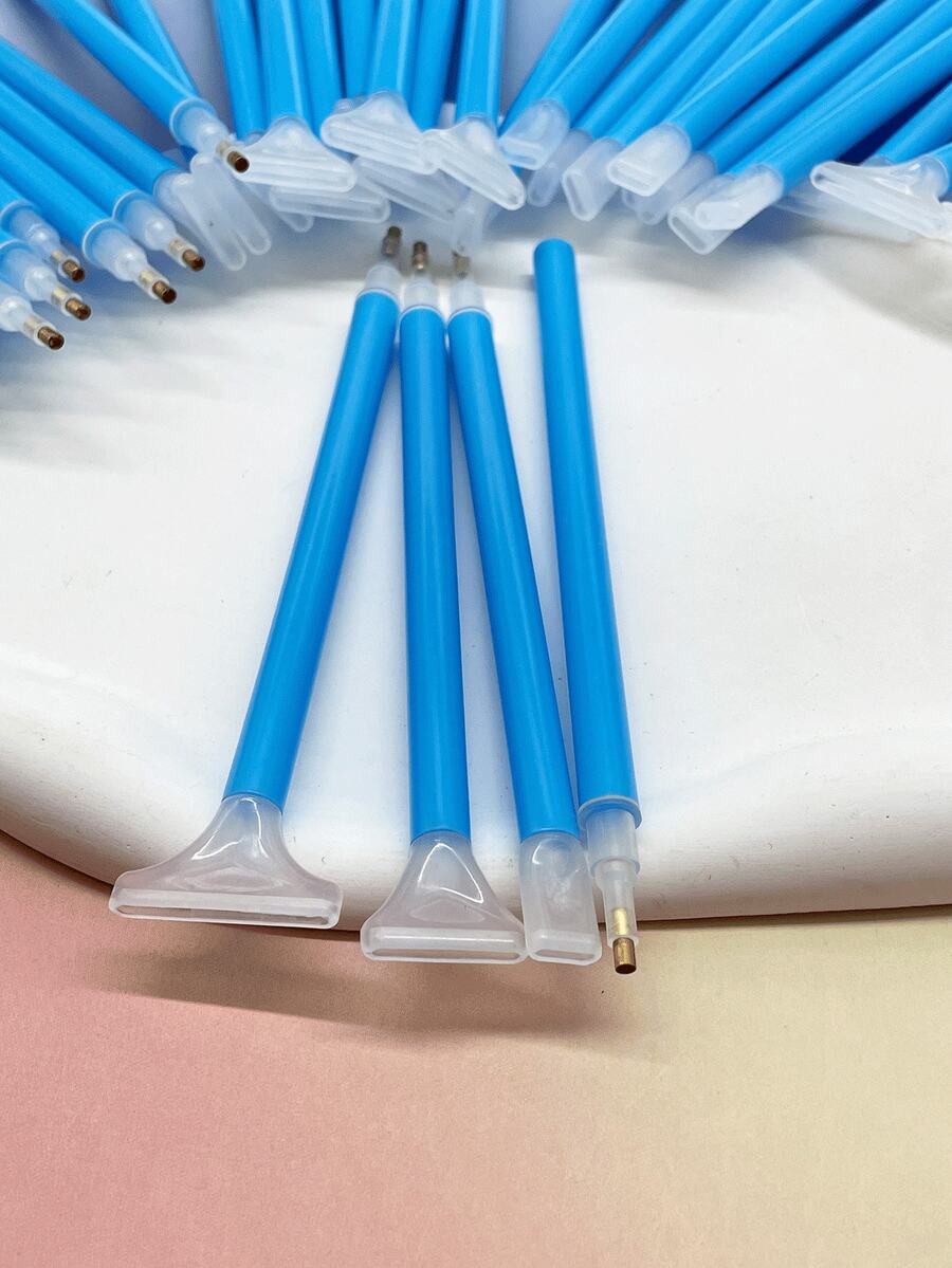 10pcs Blue Diamond Painting Drill Pens With 1/3/6/9 Drill Tips, Easy To Use And Improve Creative Efficiency, Suitable For 5D Diamond Art, Rhinestone DIY Crafts And Wall Decor Paintings - Sets - View 1