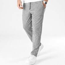 Men's Workout Pants In Woven Fabric With Drawstring, Mid-Length And Stretchy, Ideal For Casual Wear. - 灰色 - 查看 6