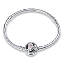 ¡Pulsera de plata de ley 925 con árbol del mundo y hueso de serpiente! Adecuada para pulseras DIY originales, regalo de joyería de moda para el cumpleaños o la boda de la mujer - Plateado - Ver 9