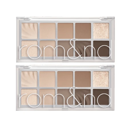 Rom&nd Better Than Palette 102g 12 Sanded Breeze Gasrden 2pcs | Eye Makeup Palette, Matte And Shimmer Eye Shadow, Sparkling Glittery, Various 10 Shades, Long Lasting, High Pigmented, Blendable - 12 Sanded Breeze Gasrden - 查看 1