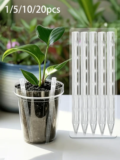 Transparent Plastic Anti-Root Rot Plant Ventilation Pipe System, Enhances Root Air Circulation, Lightweight Geometric Design, Suitable For Indoor And Outdoor Potted Plants