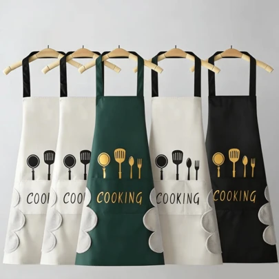 1 chiếc tạp dề nấu ăn nhà bếp, chống thấm nước, chống dầu mỡ, có thể giặt tay, phù hợp cho cả nam và nữ, tạp dề nhà bếp.
