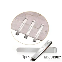 EDCUEBE7 1/20 buah Klip Jahit Tepi Stainless Steel, Penggaris Pengukur Jahit, Klip Kelim Logam, Alat Jahit untuk Kain, Tirai, Quilting, Peniti dan Penanda, Cocok untuk Berbagai Skenario dan Pemula - MultiWarna - View 7