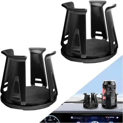 1pc 2026 Upgraded Adaptive Clamping Arm Car Cup Holder, Essential Self-Adhesive Car Cup Holder To Secure Water Bottles And Beverages