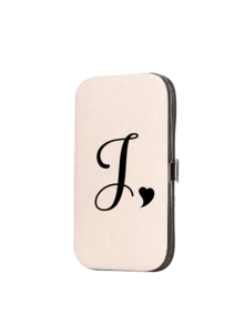 Initial Letter Print Travel Nail Care Set, Black A-Z Letters, Large Capacity Nail Care Storage Box, With Stainless Steel Tools, Ultra Sharp Anti-Splash Nail Clipper Set, Classic Design Scissor Case, Suitable For Beauty Essentials, Travel, Outings, Boarding School And Home Essentials. Perfect For Birthday Gifts, Graduation Gifts, Travel Accessories, Mother's Day Gifts, And Spring/Summer Essentials - Multicolor - View 12