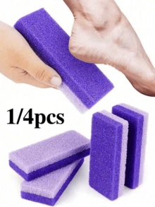 1/4pcs Foot Pumice Stone Scraper, Foot Care Pedicure Tools, Salon Foot Scrub Pad, Callus Remover, Dual-Sided Foot File, Volcanic Rock Callus Remover, Foot Scrubber, Hand & Body Exfoliator, Suitable For Home Personal Cleaning & Care - A - View 10