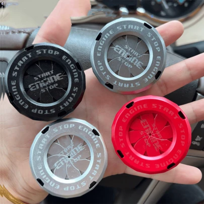 Universal One-Key Start Decoration Ring, Personalized Rotary Style Decoration Cover For Ignition Switch, Hidden Protection Cover