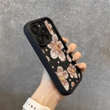 Esta funda para teléfono con estampado de flores de cerezo estilo pintura al óleo es compatible con Apple  16E/15/14/13/12/11/Pro/PLUS/Pro Max/MINI, S/A/M/NOTE, S/G/EDGE/E, Transition Spark/HANTOM/CAMON/INFINIX, Honor 400/PLAY/X/Y, OPPO Reno/A/F, 14/Redmi/POCO/NOTE y otros modelos. Está hecha de TPU transparente, sencillo, elegante y duradero. Es una opción ideal para el Día de San Valentín, Halloween, Navidad, para uso personal o como regalo. - Blanco - Ver 5