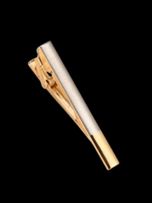 Bộ quà tặng 1 chiếc/4 chiếc kẹp cà vạt vàng dành cho nam giới, kiểu dáng tối giản sang trọng, thích hợp làm quà tặng Ngày của Cha và sử dụng hàng ngày. - Hộp quà tặng - Xem 9