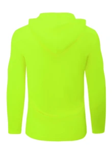 Pack de 4 Playeras con Capucha y Manga Larga para Hombre, Malla Micro Poliéster 150gsm, Transpirable, 8 Colores - Amarillo/Naranja/Burdeos/Azul real - Ver 6