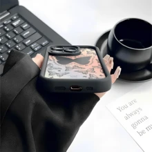 Esta funda para teléfono con estampado de mariposas en degradado es compatible con Apple  16E/15/14/13/12/11/PRO/PLUS/PROMAX/MINI, S/A/M/NOTE, S/G/EDGE/E, Transition Spark/HANTOM/CAMON/INFINIX, Honor 400/PLAY/X/Y, OPPO Reno/A/F, 14/Redmi/POCO/NOTE y otros modelos. Está hecha de TPU transparente, sencillo, elegante y duradero. Es una opción ideal para San Valentín, Halloween, Navidad, para uso personal o como regalo. - Burdeos - Ver 7