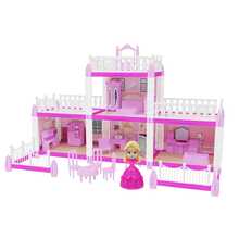 Brinquedo Castelo de Princesa Blocos Montar C/ Bonecas | Kit Infantil Menina 110  Peças - Multicolorido - Visão 3