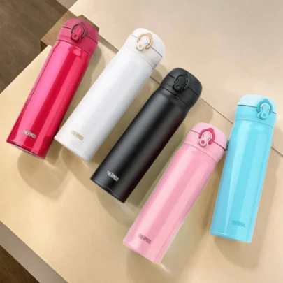 1 bình nước giữ nhiệt bằng thép không gỉ 500ml, chống rò rỉ, bình nước thể thao, cốc nước xách tay cho học sinh có nắp lật - Giữ nóng/lạnh trong 24 giờ - Thích hợp cho tập luyện thể dục, du lịch và sử dụng hàng ngày.