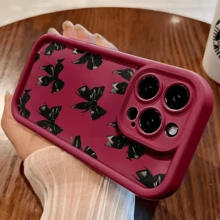 Esta funda para teléfono con estampado de nudos negros y terciopelo es compatible con Apple  16E/15/14/13/12/11/Pro/PLUS/Pro Max/MINI, S/A/M/NOTE, S/G/EDGE/E, Transition Spark/HANTOM/CAMON/INFINIX, Honor 400/PLAY/X/Y, OPPO Reno/A/F, 14/Redmi/POCO/NOTE y otros modelos. Está hecha de TPU transparente, sencillo, elegante y duradero. Es una opción ideal para el Día de San Valentín, Halloween, Navidad, para uso personal o como regalo. - Café integral - Ver 8