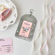 Ballerina Style DIY Ribbon Card Holder, Student Silver Shiny 3-Inch Idol Card Pouch, Backpack Accessory - Ribbon Card Holder - View 13