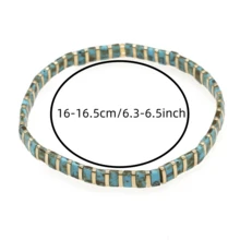 1 chiếc vòng tay TL phong cách Boho mùa hè, vòng tay TL phối màu, vòng tay TL đá mã não đen, vòng tay hạt co giãn, vòng tay đeo nhiều lớp, vòng tay đi biển, vòng tay tình chị em, vòng tay đôi, quà sinh nhật, quà may mắn, quà gia đình, quà bạn bè, quà kỷ niệm. - Nhiều màu - Xem 4