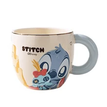 Disney Juego de vajilla de cerámica con diseño de Stitch, cuenco de arroz para el hogar, juego de cuenco y plato de alta calidad, set de regalo - Multicolor - Ver 16