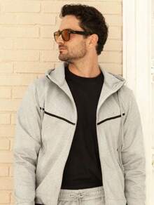 Men's Sweatshirt And Pants Set - Warm And Stylish With Cuffs - Premium Line - 淺灰色 - 查看 2