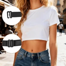 Adjustable Elastic Band, Suitable For Sweaters And Shirts - Multifunctional Waistband And Shirt Shaper, Black And White, Ideal For Custom Fit Clothing, Garment Sewing Accessory | Multifunctional Waistband | Flexible Fabric Band - Multicolor - View 2