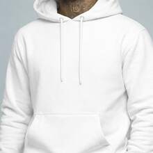 Streetwear Fleece Sweatshirt And Jogger Pants Set, Winter Casual Comfortable Urban Fashion, Minimalist Unisex Casual Complete Outfit, Premium - Trắng/Đen - Xem 5