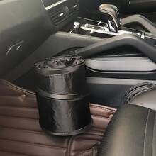 Convenient Car Trash Bin, Multi-Functional Car Trash Can, Foldable Car Garbage Bin Storage Container, Hangable Garbage Bag For Seat Backs, Hanging Travel Storage Box Bag, Litter Container And Storage Bag For Interior Car Accessories, Men Gift, Women, Storage Organizer, Travel Essentials, Back To School, Dormitory Storage - Black - View 8
