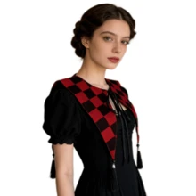 plaid nero e rosso