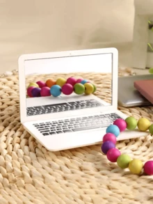 1pc Creative Mini Laptop-Style Portable Makeup Mirror, Double-Sided Folding Pocket Mirror With High-Definition Glass Lens, Portable Laptop-Shaped Makeup Mirror, Durable And Drop-Resistant Makeup Mirror, Suitable For Makeup, Touch-Ups, Dorm, Travel, Office And Home Use - Multicolor - View 7
