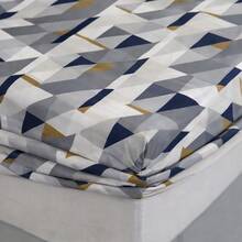 400 Thread Count Micropercal Bedding Set With Hemstitching, Double, Queen, And Single Sizes, Printed, Extra Soft And Comfortable Touch. - Gris - Ver 4