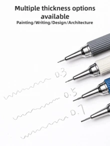 Languo NEW Metal Mechanical Pencil Set - Automatic Pencil, Drawing Pencil, 0.3/0.5/0.7mm Art Mechanical Pencil & Refills, Suitable For Drawing And Writing, With Gift Box - Multicolor - View 9