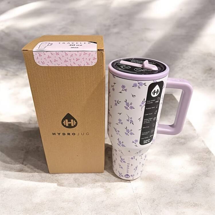 HydrojugTraveler 32 Oz/40 Oz Water Bottle With Handle & Flip Straw - Fits In Cup Holder, Leak Resistant Tumbler-Reusable Insulated Stainless Steel & Rubber Base - Gifts For Women & Men - Nhiều màu - Xem 25