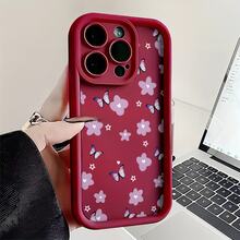 Esta funda para teléfono con estampado de mariposas y corazones morados es compatible con Apple  16E/15/14/13/12/11/PRO/PLUS/PROMAX/MINI, S/A/M/NOTE, S/G/EDGE/E, Transition Spark/HANTOM/CAMON/INFINIX, Honor 400/PLAY/X/Y, OPPO Reno/A/F, 14/Redmi/POCO/NOTE y otros modelos. Está hecha de TPU transparente, sencillo, elegante y duradero. Es una opción ideal para San Valentín, Halloween, Navidad, para uso personal o como regalo. - Negro - Ver 8