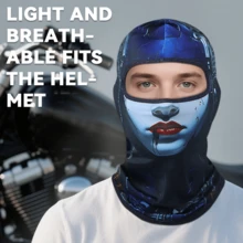 Fabulous Be Xtreme Fashionable Printed Breathable Cycling Balaclava - Multicolor - View 2