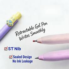 Bộ 3 bút bi hình chân mèo, bút bi bấm nút sáng tạo, bút bi thiết kế hình chân mèo chất lượng cao 0.5mm với mực đen, tay cầm cao su mềm, kẹp cài túi hình chân mèo, bút viết thú vị, thích hợp làm quà tặng cho bé gái và bạn bè. - Bộ - Xem 7